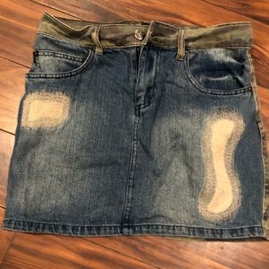 Jean mini skirt